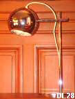 Lampe de bureau vers 1970, rflecteur boule