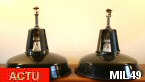 Jolies suspensions industrielles, vers 1950, mail, coloris noir, (8 modles disponibles).