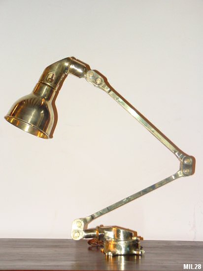 Lampe de lecture de cartes vers 1930,  fixer, fonte de laiton