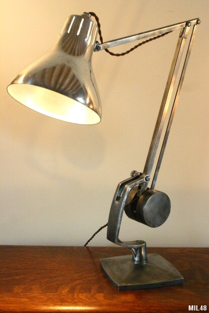 Lampe de bureau articule "ANGLEPOISE HORSTMAN" vers 1930, articule, bras  contrepoids, mtal bross