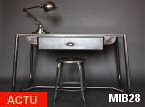 Bureau tubulaire en acier brut